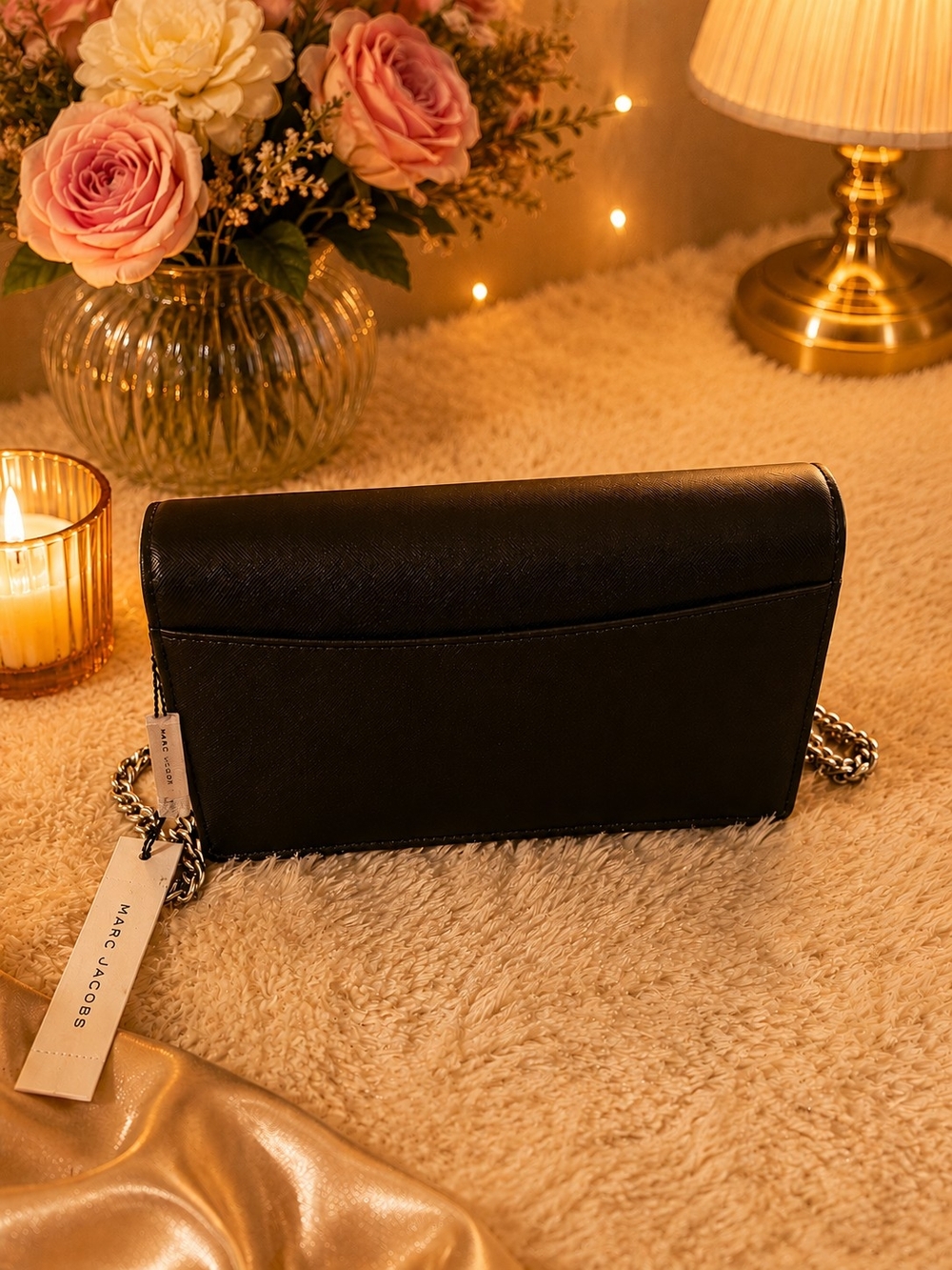 MARC JACOBS Black Leather Chain Crossbody - Picture 2 of 5